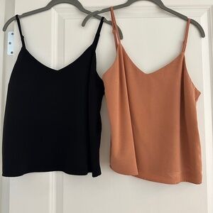 Set: OAK + FORT V-Neck Tank Top Pink & Black Size XS